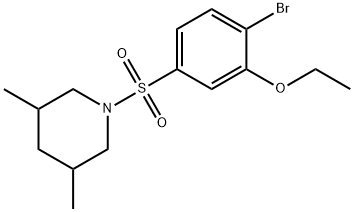 2-bromo-5-[(3,5-dimethyl-1-piperidinyl)sulfonyl]phenyl ethyl ether Struktur