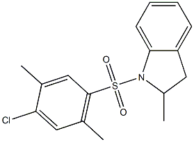 1-[(4-chloro-2,5-dimethylphenyl)sulfonyl]-2-methylindoline Struktur