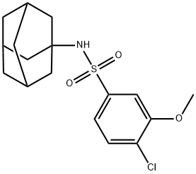 N-(1-adamantyl)-4-chloro-3-methoxybenzenesulfonamide Struktur