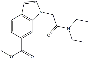 methyl 1-[2-(diethylamino)-2-oxoethyl]-1H-indole-6-carboxylate Struktur