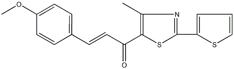 3-(4-methoxyphenyl)-1-[4-methyl-2-(2-thienyl)-1,3-thiazol-5-yl]-2-propen-1-one Struktur