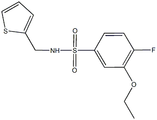 3-ethoxy-4-fluoro-N-(2-thienylmethyl)benzenesulfonamide Struktur