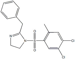 2-benzyl-1-[(4,5-dichloro-2-methylphenyl)sulfonyl]-4,5-dihydro-1H-imidazole Struktur