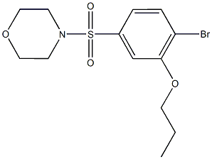 2-bromo-5-(4-morpholinylsulfonyl)phenyl propyl ether Struktur