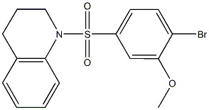 2-bromo-5-(3,4-dihydro-1(2H)-quinolinylsulfonyl)phenyl methyl ether Struktur