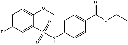 ethyl 4-{[(5-fluoro-2-methoxyphenyl)sulfonyl]amino}benzoate Struktur