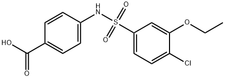 4-{[(4-chloro-3-ethoxyphenyl)sulfonyl]amino}benzoic acid Struktur