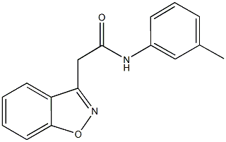 2-(1,2-benzisoxazol-3-yl)-N-(3-methylphenyl)acetamide Struktur