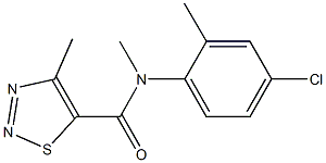 N-(4-chloro-2-methylphenyl)-N,4-dimethyl-1,2,3-thiadiazole-5-carboxamide Struktur