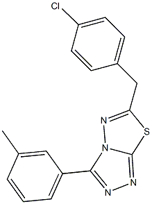 6-(4-chlorobenzyl)-3-(3-methylphenyl)[1,2,4]triazolo[3,4-b][1,3,4]thiadiazole Struktur