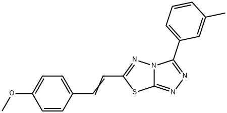 6-[2-(4-methoxyphenyl)vinyl]-3-(3-methylphenyl)[1,2,4]triazolo[3,4-b][1,3,4]thiadiazole Struktur