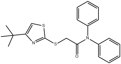 2-[(4-tert-butyl-1,3-thiazol-2-yl)sulfanyl]-N,N-diphenylacetamide Struktur