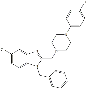 4-{4-[(1-benzyl-5-chloro-1H-benzimidazol-2-yl)methyl]-1-piperazinyl}phenyl methyl ether Struktur