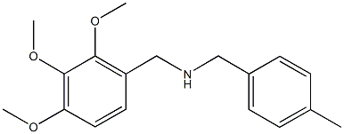 N-(4-methylbenzyl)-N-(2,3,4-trimethoxybenzyl)amine Struktur