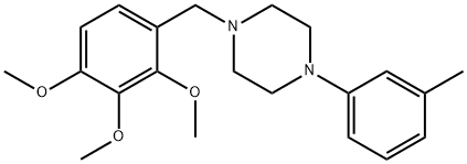 1-(3-methylphenyl)-4-(2,3,4-trimethoxybenzyl)piperazine Struktur