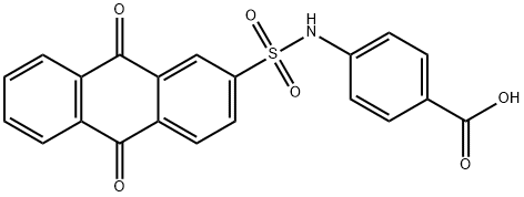 4-{[(9,10-dioxo-9,10-dihydro-2-anthracenyl)sulfonyl]amino}benzoic acid Struktur