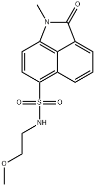 N-(2-methoxyethyl)-1-methyl-2-oxo-1,2-dihydrobenzo[cd]indole-6-sulfonamide Struktur