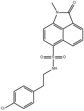 N-[2-(4-chlorophenyl)ethyl]-1-methyl-2-oxo-1,2-dihydrobenzo[cd]indole-6-sulfonamide Struktur