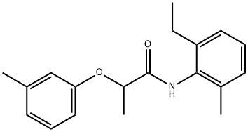 N-(2-ethyl-6-methylphenyl)-2-(3-methylphenoxy)propanamide Struktur