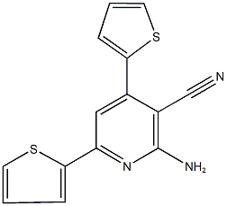 2-amino-4,6-di(2-thienyl)nicotinonitrile Struktur