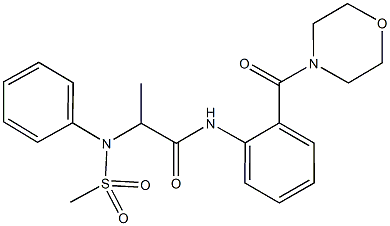 2-[(methylsulfonyl)anilino]-N-[2-(4-morpholinylcarbonyl)phenyl]propanamide Struktur