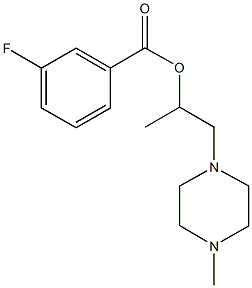 1-methyl-2-(4-methyl-1-piperazinyl)ethyl 3-fluorobenzoate Struktur