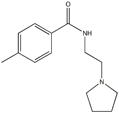 4-methyl-N-[2-(1-pyrrolidinyl)ethyl]benzamide Struktur