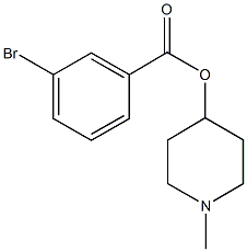 1-methyl-4-piperidinyl 3-bromobenzoate Struktur