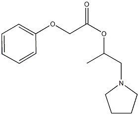 1-methyl-2-(1-pyrrolidinyl)ethyl phenoxyacetate Struktur