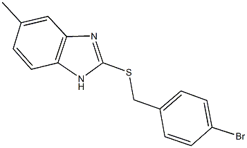 2-[(4-bromobenzyl)sulfanyl]-5-methyl-1H-benzimidazole Struktur