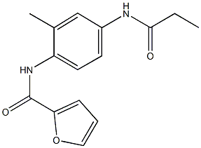 N-[2-methyl-4-(propionylamino)phenyl]-2-furamide Struktur