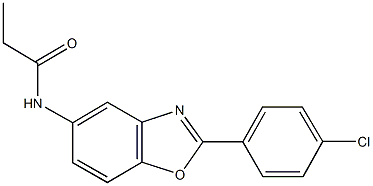 N-[2-(4-chlorophenyl)-1,3-benzoxazol-5-yl]propanamide Struktur