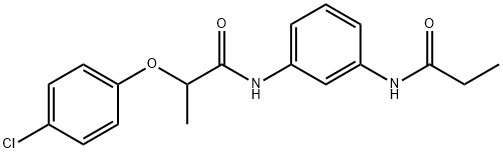 2-(4-chlorophenoxy)-N-[3-(propionylamino)phenyl]propanamide Struktur