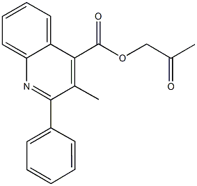 2-oxopropyl 3-methyl-2-phenyl-4-quinolinecarboxylate Struktur