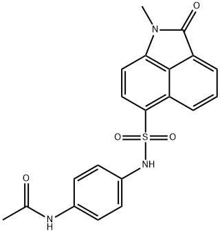 N-(4-{[(1-methyl-2-oxo-1,2-dihydrobenzo[cd]indol-6-yl)sulfonyl]amino}phenyl)acetamide Struktur