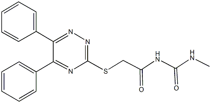 N-{[(5,6-diphenyl-1,2,4-triazin-3-yl)sulfanyl]acetyl}-N'-methylurea Struktur