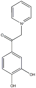 1-[2-(3,4-dihydroxyphenyl)-2-oxoethyl]pyridinium Struktur