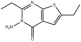 3-amino-2,6-diethylthieno[2,3-d]pyrimidin-4(3H)-one Struktur