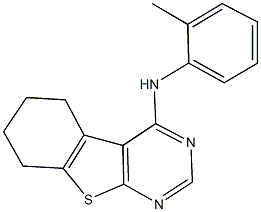 N-(2-methylphenyl)-N-(5,6,7,8-tetrahydro[1]benzothieno[2,3-d]pyrimidin-4-yl)amine Struktur