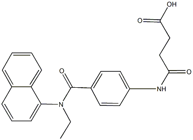 4-(4-{[ethyl(1-naphthyl)amino]carbonyl}anilino)-4-oxobutanoic acid Struktur