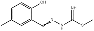 methyl N'-(2-hydroxy-5-methylbenzylidene)hydrazonothiocarbamate Struktur