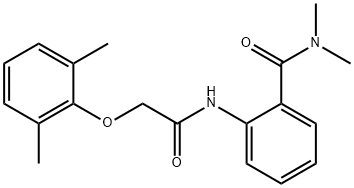 2-{[(2,6-dimethylphenoxy)acetyl]amino}-N,N-dimethylbenzamide Struktur