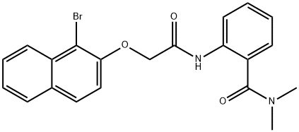 2-({[(1-bromo-2-naphthyl)oxy]acetyl}amino)-N,N-dimethylbenzamide Struktur