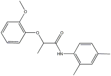 N-(2,4-dimethylphenyl)-2-(2-methoxyphenoxy)propanamide Struktur