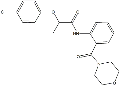 2-(4-chlorophenoxy)-N-[2-(4-morpholinylcarbonyl)phenyl]propanamide Struktur