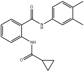 2-[(cyclopropylcarbonyl)amino]-N-(3,4-dimethylphenyl)benzamide Struktur