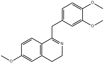 1-(3,4-dimethoxybenzyl)-6-methoxy-3,4-dihydroisoquinoline Struktur