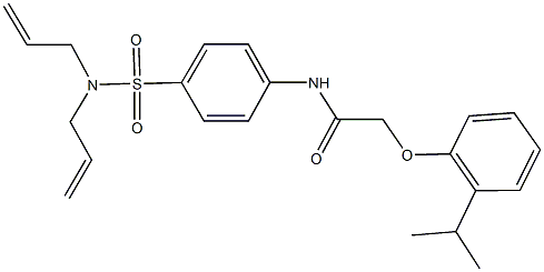 N-{4-[(diallylamino)sulfonyl]phenyl}-2-(2-isopropylphenoxy)acetamide Struktur