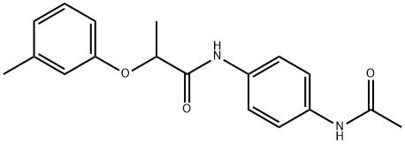 N-[4-(acetylamino)phenyl]-2-(3-methylphenoxy)propanamide Struktur