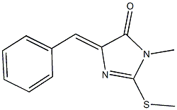 5-benzylidene-3-methyl-2-(methylsulfanyl)-3,5-dihydro-4H-imidazol-4-one Struktur